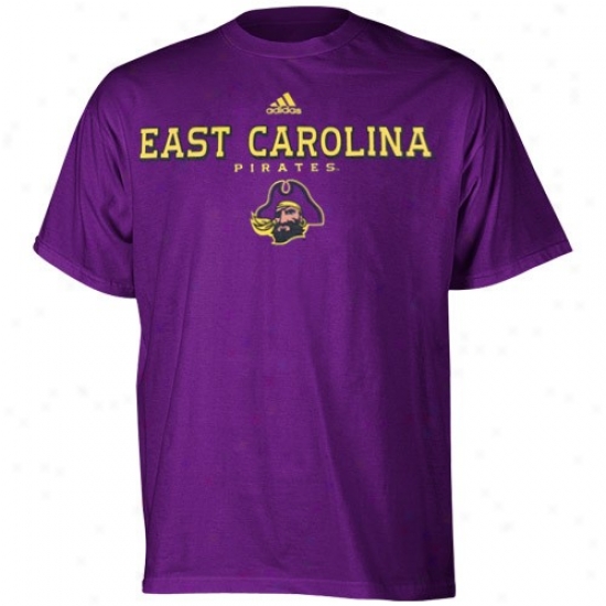 East Carolina Pirates Tees : Adidas East Carolina Pirates Purple True Basic Tees