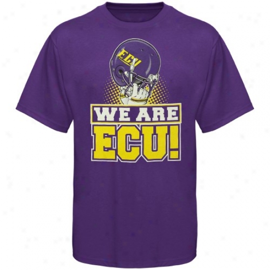 East Carolina Pirates Tshirts : Eaat Carolina Pirates Purple We Are Ecu Tshirts