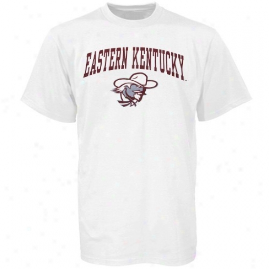 Eastern Kentucky Colonels Shirts : Eastern Kentucky Colonels Youth White Bare Essentials Shirts