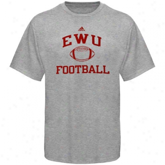 Eastern Washington Eagles T Shirt : Adidas Eastern Washington Eagles Ash Ckllegiate Football T Shirt