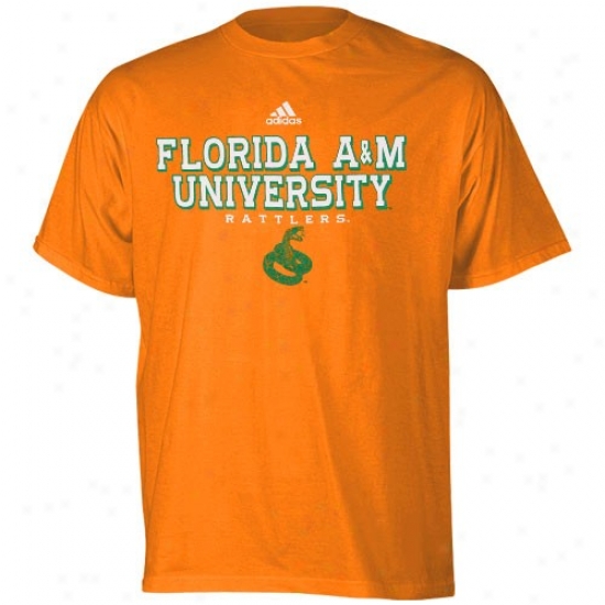 Florida A&m Rattlers Shirts : Adidas Florida A&m Rattlers Orange True Basic Shirts