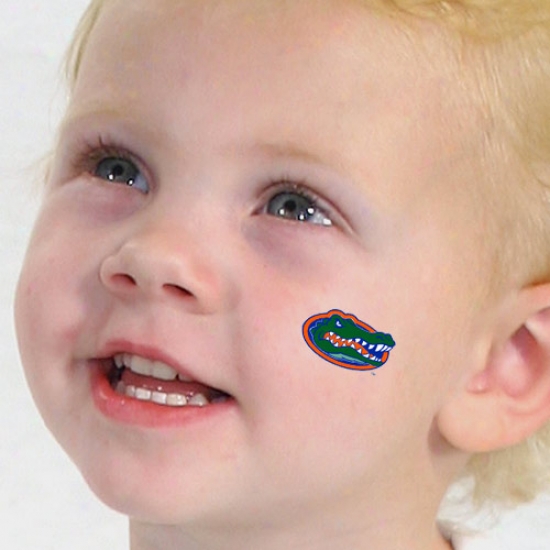 Florida Gators 4-pack Gator Head Logo Temporary Tattoos