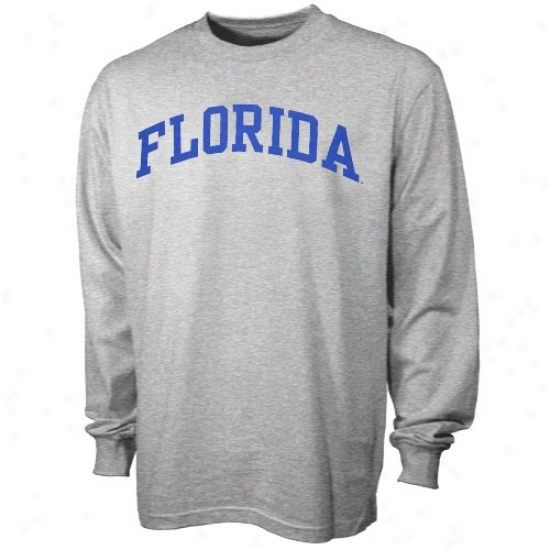 Florida Gators Apparel: Florida Gators Ash Verticall Arch Long Sleeve T-shirt
