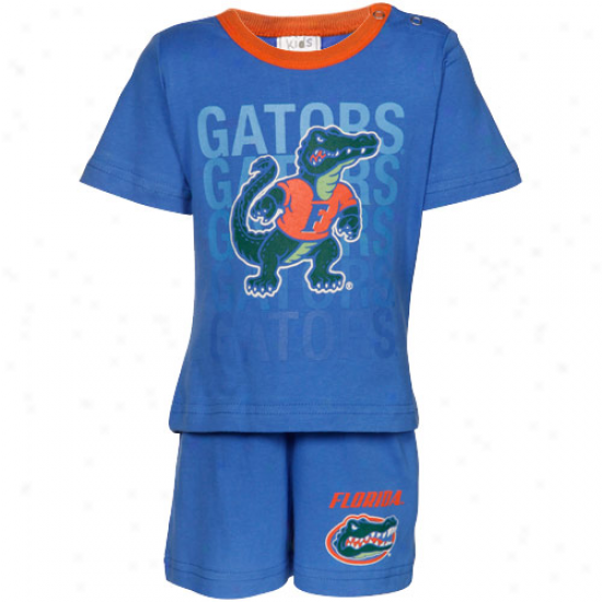 Florida Gators Infant Royal Blue End Zone T-shirt & Shorts Set