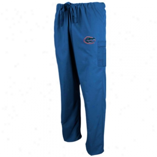 Floridz Gators Royal Blue Logo Cargo Scrub Pants