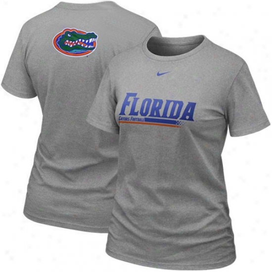 Florida Gators T Shirt : Nike Florida Gators Ladies Ash 2010 Practice T Shirt
