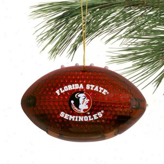 Florida State Seminoles (fsu) 4'' Acrylic Light-up Football Ornament
