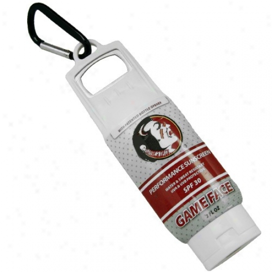 Florida State Seminoles (fsu) Spf 30 Sunscreen Keychain & Bottle Opener