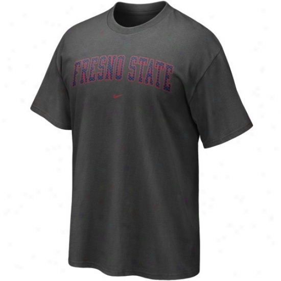 Fresno State Bulldogs Shirt : Nike Fresno State Bulldogs Charcoal Seasonal Arch Shirt