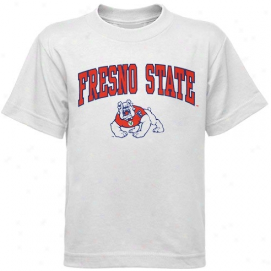 Fresno State Bulldogs T-shirt : Fresno State Bulldogs Youth White Bare Essentials T-shirt