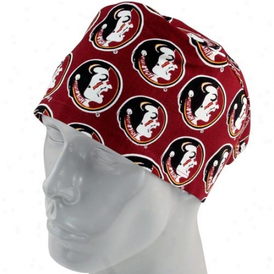 Fsu Seminoles Hat : Fsu Seminoles (fsu) Garnet All Over Print Scour Hat