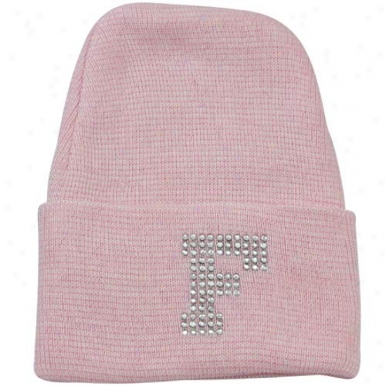 Gator Hats : Gator Infant Girls Pink Rhinestone Knit Beanie