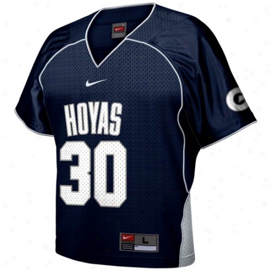 Georgetowwn Hoyas Jerseys : Nike Georgetown Hoyas #30 Navy Blue Rspplica Lacrosse Jerseys