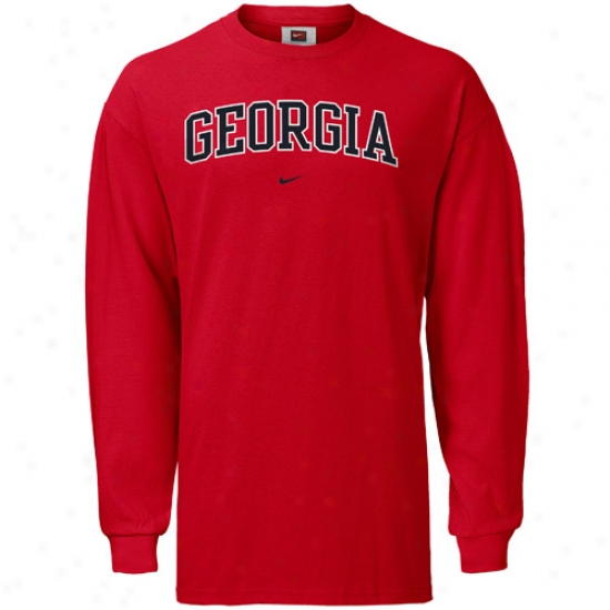 Georgia Apparel: Nike Georgia Red College Classic Long Sleeve T-shirt