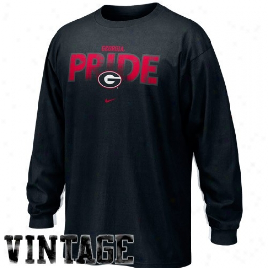 Georgia Attire: Nike Georgia Black Georgia Pride Long Sleeve Vintage T-shirt