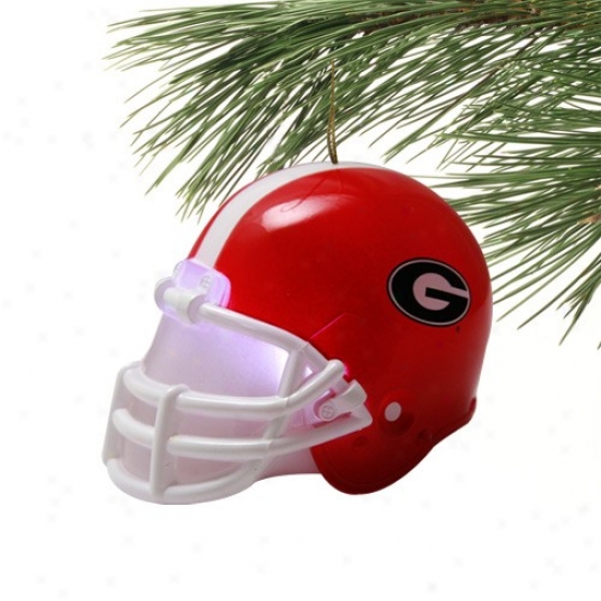 Georgia Bulldogs 3'' Acrylic Light-up Football Helmet Ornament