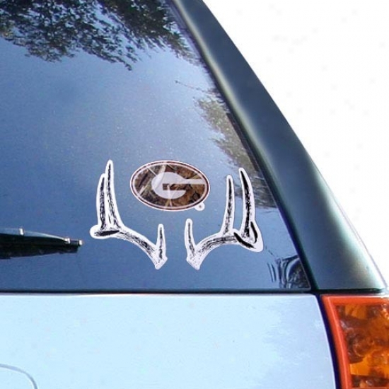 Georgia Bulldogs 6'' Camo Deer Car Decal