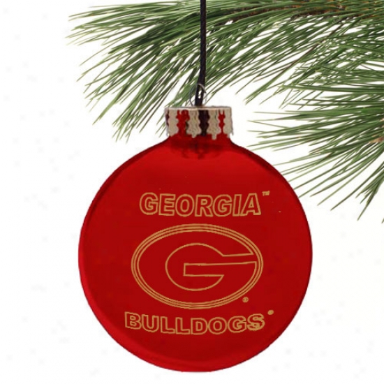 Georgia Bulldogs Laser Light Ornament