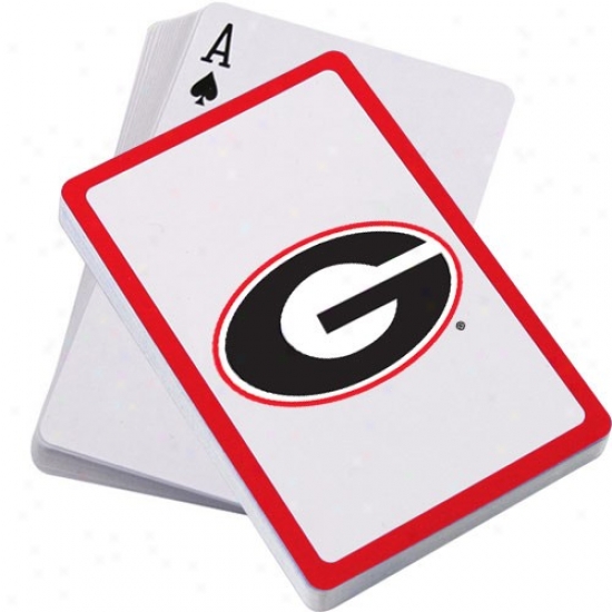 Georgia Bulldogs Logo Playing Cards