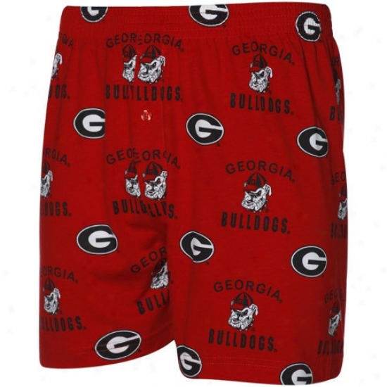 Georgia Bulldogs Red Mavwrrick Boxer Shorts