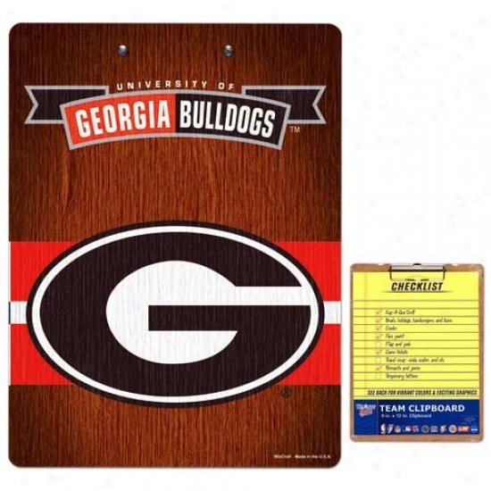 Georgia Bulldogs Team Logo Clipboard