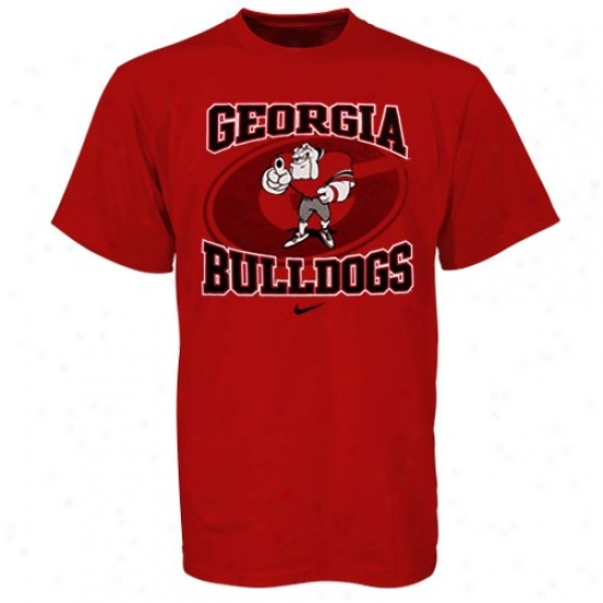 Georgia Bulldogs Tee : Nike Georgia Bulldogs Youth Red Mascot Tee