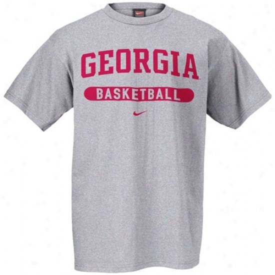 Georgia T Shirt : Nike Georgia Ash Basketball T Shirt
