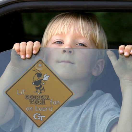Georgia Tech Yellow Jackets Lil' Use a ~ upon On Board Car Sign