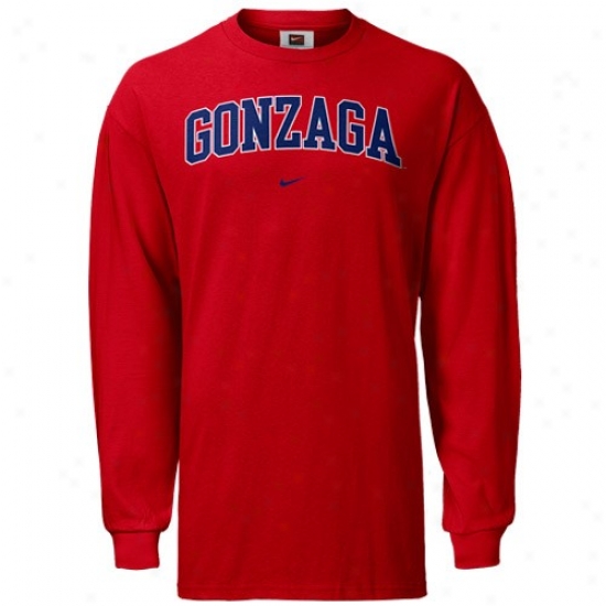 Gonzaga Bulldogs Apparel: Nike Gonzaga Bulldogs Red College Classic Long Sle3ved T-shirt