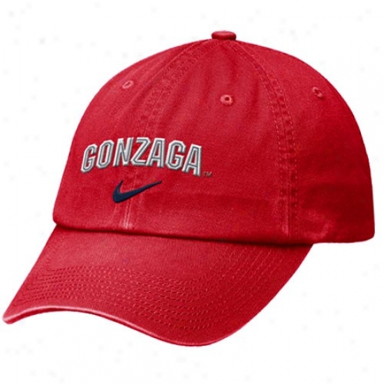 Gonzaga Bulldogs Hat : Nike Gonzaga Bulldogs Red Heritage 86 Campus Adjustable Hat