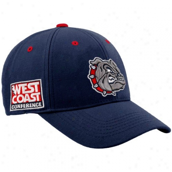 Gonzaga Bulldogs Hats : Top Of The World Gonzaga Bulldogs Navy Livid Triple Conference Adjustable Hats