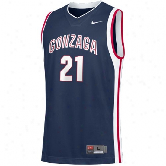 Gonzaga Bulldogs Jerseys : Nike Gonzaga Bulldogs #21 Navy Blue Tackle Twill Basketball Jerseys