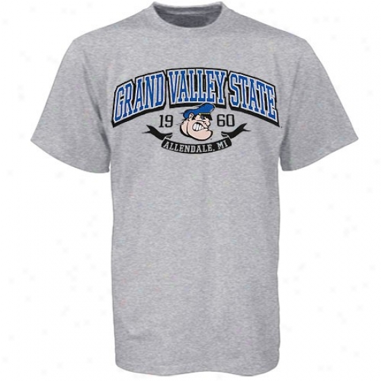 Grand Dale State Lakers T Shirt : Grand Valley State Lakers Ash School Pride T Shirt