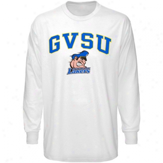 Grand Valley State Lakers Tee : Grand Valley State Lakers White Bare Essentiald Long Sleeve Tee