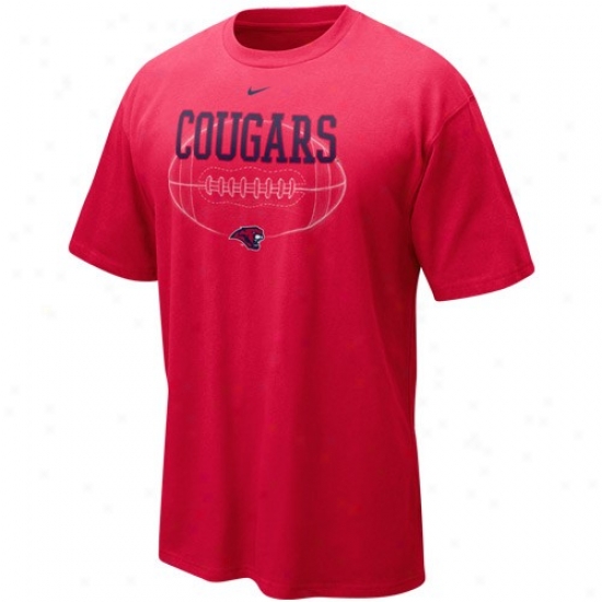 Houston Cougars T Shirt : Nike Houston Cougars Scarlet Quarterback Draw T Shirt