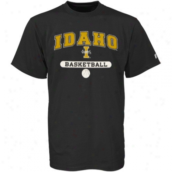 Idaho Vandals Shirt : Russell Idaho Vandals Black Basketball Shirt