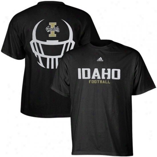 Idaho Vandals T Shirt : Adidas Idaho Vandals Black Helmet Mask Bsic T Shirf