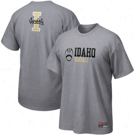 Idaho Vandals Tshirt : Nike Idzho Vandals Ash Practice Tshirt