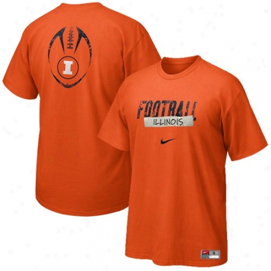 Illinois Fighting Illini T Shirt : Nike Illinois Fighting Illini Orange Team Isssuue T Shirt