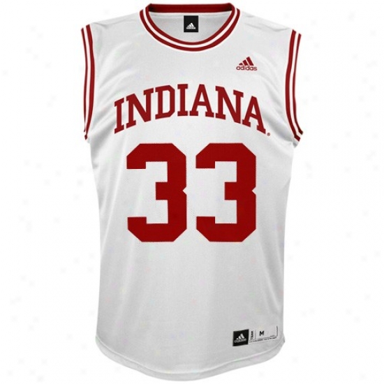 Indiana Hoosiers Jerseys : Adidas Indiana Hoosiers #33 White Replica Basketball Jerseys