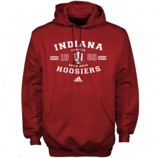 nIdiana Hoosiers Swwatshirts : Adidas Indiana Hoosies Crimson Red & White Forever Sweatshirts