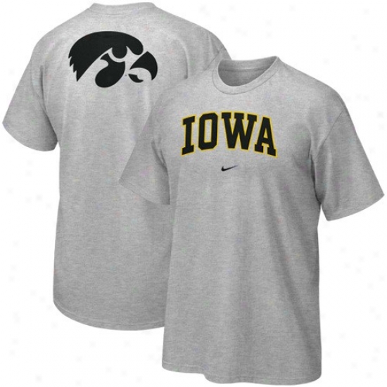 Iow T-shirt : Nike Iowa Ash Arch Logo T-shirt