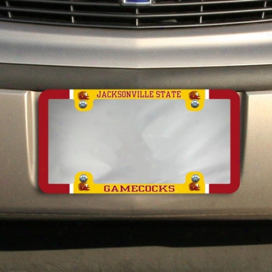 Jacksonville State Gamecocks Thin Rim Varsity License Plate Form