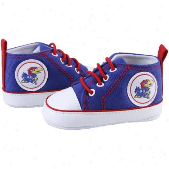 Kansas Jayhawks Infany Kingly Blue Crawler Sneakers