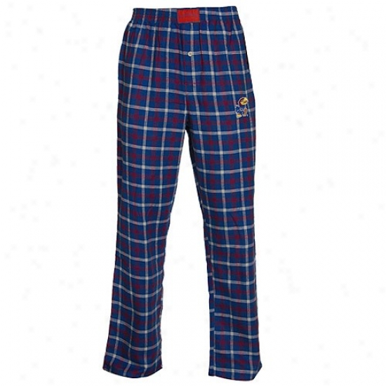 Kansas Jayhawks Kingly Blu Plaid Tailgate Pajama Pants