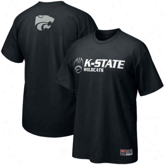 Kansas State Wildcats Tshirs : Nike Kansas State Wildcats Black Practice Tshirts