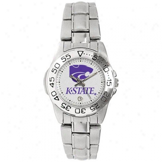 Kansas State Wildcats Wrist Watch : Kansas State Wildcats Ladies Gameday Sport Wrist Watch W/stainless Steel Band