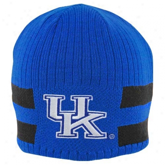 Kentucky Wildcats Hats : Nike Kentucky Wildcats Youth Royal Blue-black Reversible Knit Beanie
