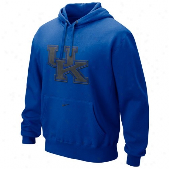 Kentucky Wildcats Hoodies : Nike Kentucky Wildcats Royal Blue Seasonal Attack Twill Logo Hoodies