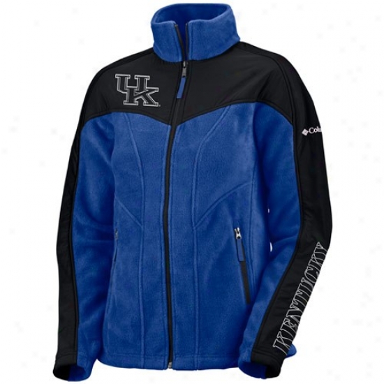 Kentucky Wildcats Jackets : Columba Kentucky Wildcats Royal Blue Stormcloud Full Zip Microfleece Jackets